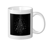WSHFFILO Tasse à café blanche avec motif constellation de pizza
