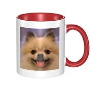 WSHFFILO Tasse à café en céramique avec imprimé « Happy Short Haired Pomeranian »
