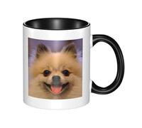 WSHFFILO Tasse à café en céramique avec imprimé « Happy Short Haired Pomeranian »