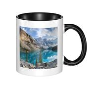 WSHFFILO Tasse à café en céramique imprimée Rocky Mountains