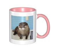 WSHFFILO Tasse en céramique imprimée loutre mignonne
