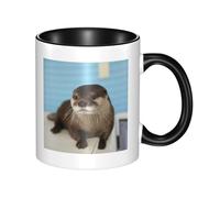 WSHFFILO Tasse en céramique imprimée loutre mignonne