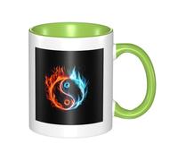 WSHFFILO Tasse en céramique imprimée Tai Chi Eau et Feu