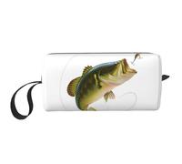 WSHFFILO Trousse à crayons avec appât avec ligne de pêche mangeant un petit poisson imprimé
