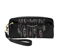 WSHFFILO Trousse à crayons avec imprimé attrape-rêves sombre, petite trousse de maquillage, pochette de papeterie portable