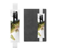 WSHFFILO Trousse à crayons en cuir avec appât avec ligne de pêche mangeant un petit poisson, blanc, Taille unique, Pochette à monnaie