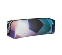 WSHFFILO Trousse à crayons en cuir imprimé ballon de football, doré, Taille unique, Pochette à monnaie