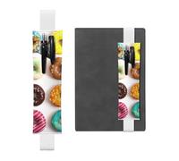 WSHFFILO Trousse à crayons en cuir imprimé différentes saveurs de donuts, blanc, Taille unique, Pochette à monnaie