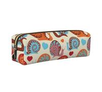WSHFFILO Trousse à crayons en cuir imprimé escargot mignon, doré, Taille unique, Pochette à monnaie