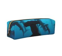 WSHFFILO Trousse à crayons en cuir imprimé requins marteaux, doré, Taille unique, Pochette à monnaie