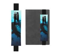 WSHFFILO Trousse à crayons en cuir imprimé requins marteaux, Noir , Taille unique, Pochette à monnaie