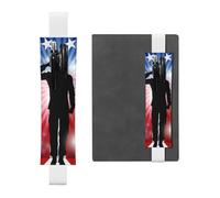 WSHFFILO Trousse à crayons en cuir imprimé soldat drapeau américain, blanc, Taille unique, Pochette à monnaie