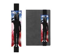 WSHFFILO Trousse à crayons en cuir imprimé soldat drapeau américain, Noir , Taille unique, Pochette à monnaie