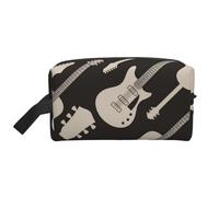 WSHFFILO Trousse de toilette de voyage avec motif guitare imprimée, blanc, Taille unique