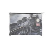 WSHFFILO Trousse de toilette réutilisable en papier imprimé train à vapeur nuages