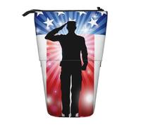 WSHFFILO Trousse télescopique extensible avec drapeau américain soldat