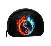 WSHFFILO Water and Fire Tai Chi Sac de rangement pour pièces de monnaie, Noir , Taille unique