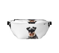 WSHFFILO Well-Behaved Schnauzer Sac à bandoulière imprimé sac de poitrine décontracté