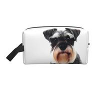 WSHFFILO Well-Behaved Schnauzer Sac de rangement imprimé Trousse de maquillage Trousse de toilette de voyage, blanc, Taille unique
