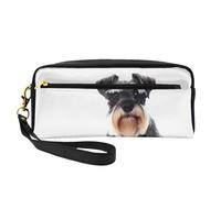 WSHFFILO Well-Behaved Schnauzer Trousse à crayons avec imprimé petite trousse de maquillage portable