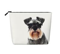 WSHFFILO Well-Behaved Schnauzer Trousse de toilette de voyage en chanvre avec imprimé faux chanvre, Noir , Taille unique