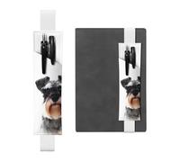 WSHFFILO Well-Behaved Trousse à crayons en cuir avec motif schnauzer, blanc, Taille unique, Pochette à monnaie