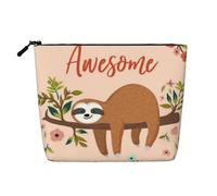 WSHFFILO You are Awesome Trousse de toilette de voyage en chanvre avec imprimé paresseux, Noir , Taille unique