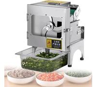 wshqdm Coupe-Légumes Électrique Professionnel, Hachoir Multifonction Trancheuse à Oignons Verts, 200 W, Trancheuse Électrique Épaisseur Réglable 1,5-35 mm