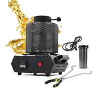 wshqdm Four Fusion Électrique 1500W, Fusion d'or 1150℃, Creuset Graphite 3kg pour Affinage Métaux Précieux Bijoux - pour Atelier Professionnel et Grands volumes de raffinage