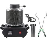 wshqdm Four Fusion Électrique 1500W, Le Creuset Graphite 1/2/3KG pour Bijoux Or Argent 1150℃ - Utile pour projets de Moyenne Taille et coulée de pièces métalliques