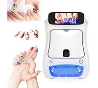 wshqdm Imprimante à Ongles 3D Professionnelle avec Écran Tactile 5 Pouces, 3000+ Motifs, Kit Ongle, Impression en 10s, Séchage UV Intégré, Compatible WiFi/App, pour Onglerie