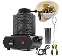 wshqdm Kit Four Fusion Métaux, Creuset Graphite 1/2/3KG pour Raffinage Bijoux Or 1150℃ - Idéal pour débutants et Usage Domestique sûr