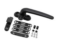 WsidQokfn Casement Locking Handle,1Set Aluminum Alloy with Lock Wheel Replacement Parts Sliding Door Window Hardware Home Improvement Handles(Black,Left)