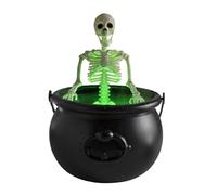 WSIEHFLT Skeleton Halloween Black Witch Bowl LED Mist Maker Party Scary Prop Trick for Horror Decor(Witch Bucket)