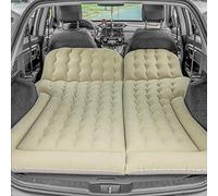 WSIKGHU Matelas gonflable de voiture SUV avec pompe à air et 2 oreillers gonflables, 175 x 130 x 13 cm, charge maximale de 300 kg, pour voitures, matelas de camping avec flocage épais (beige)