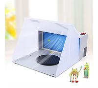 WSIKGHU Pistolet pulvérisateur portable cabine de pulvérisation 3 m³/min, système d'aspiration avec plateau rotatif, système d'aspiration pour brume de peinture, filtre de rechange pour air extérieur