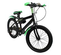 WSIKGHU VTT 20 pouces pour enfant avec garde-boue - VTT à 7 vitesses pour garçon et fille - Roue de suspension en acier au carbone - Cadeau de vélo pour 125 cm à 155 cm (Vert)