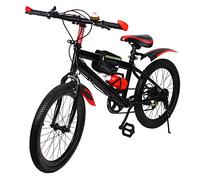 WSIKGHU VTT 20 pouces Vélo pour enfant avec garde-boue 7 vitesses VTT pour garçon et fille Roue de suspension en acier au carbone Cadeau de vélo pour 125 cm à 155 cm (Rouge)