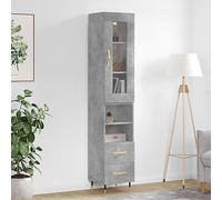 WSJHUHK Accueil-Armoires et rangement, buffets et buffets, meuble haut béton gris 34,5 x 34 x 180 cm
