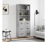 WSJHUHK Accueil-Armoires et rangement, buffets et buffets, meuble haut béton gris 69,5 x 34 x 180 cm