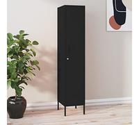 WSJHUHK Accueil-Armoires et stockage,Armoires de rangement et casiers,Armoire vestiaire Noir 35x46x180 cm Acier