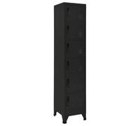 WSJHUHK Accueil-Armoires et stockage,Armoires de rangement et casiers,Armoire vestiaire Noir 38x40x180 cm Acier