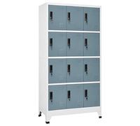 WSJHUHK Accueil-Armoires et stockage,Armoires de rangement et casiers,Vestiaire gris clair et gris foncé 90x45x180 cm acier