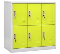 WSJHUHK Accueil-Armoires et stockage,Armoires de rangement et casiers,Vestiaire gris clair et vert 90x45x92,5 cm acier
