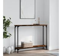 WSJHUHK Accueil Tables d'appoint Table d'appoint Table console Chêne fumé 100 x 22,5 x 75 cm Bois d'ingénierie