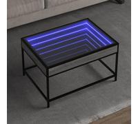 WSJHUHK Accueil Tables d'appoint, tables basses, table basse avec LED Infinity Gris Sonoma 70 x 50 x 41 cm