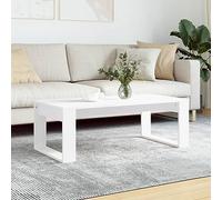 WSJHUHK Accueil Tables d'appoint, tables basses, table basse blanche 102 x 50 x 35 cm en bois d'ingénierie