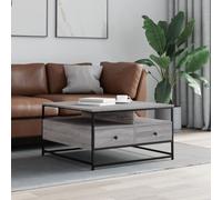WSJHUHK Accueil-Tables,Tables d'appoint,Tables basses,Table basse Gris Sonoma 80x80x45 cm Bois d'ingénierie