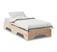 WSJHUHK AccueilLits et accessoires, lits et cadres de lit, cadre de lit sans matelas empilable, 90 x 200 cm, bois massif