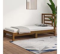 WSJHUHK AccueilLits et accessoires, lits et cadres de lit, lit gigogne sans matelas Honey Brown 2 x (90 x 200) cm